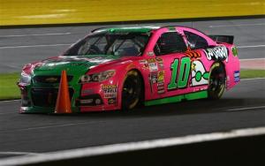 Danica Patrick takes The Orange Cone for a ride during the race. Photo by Jonathan Ferrey/NASCAR via Getty Images